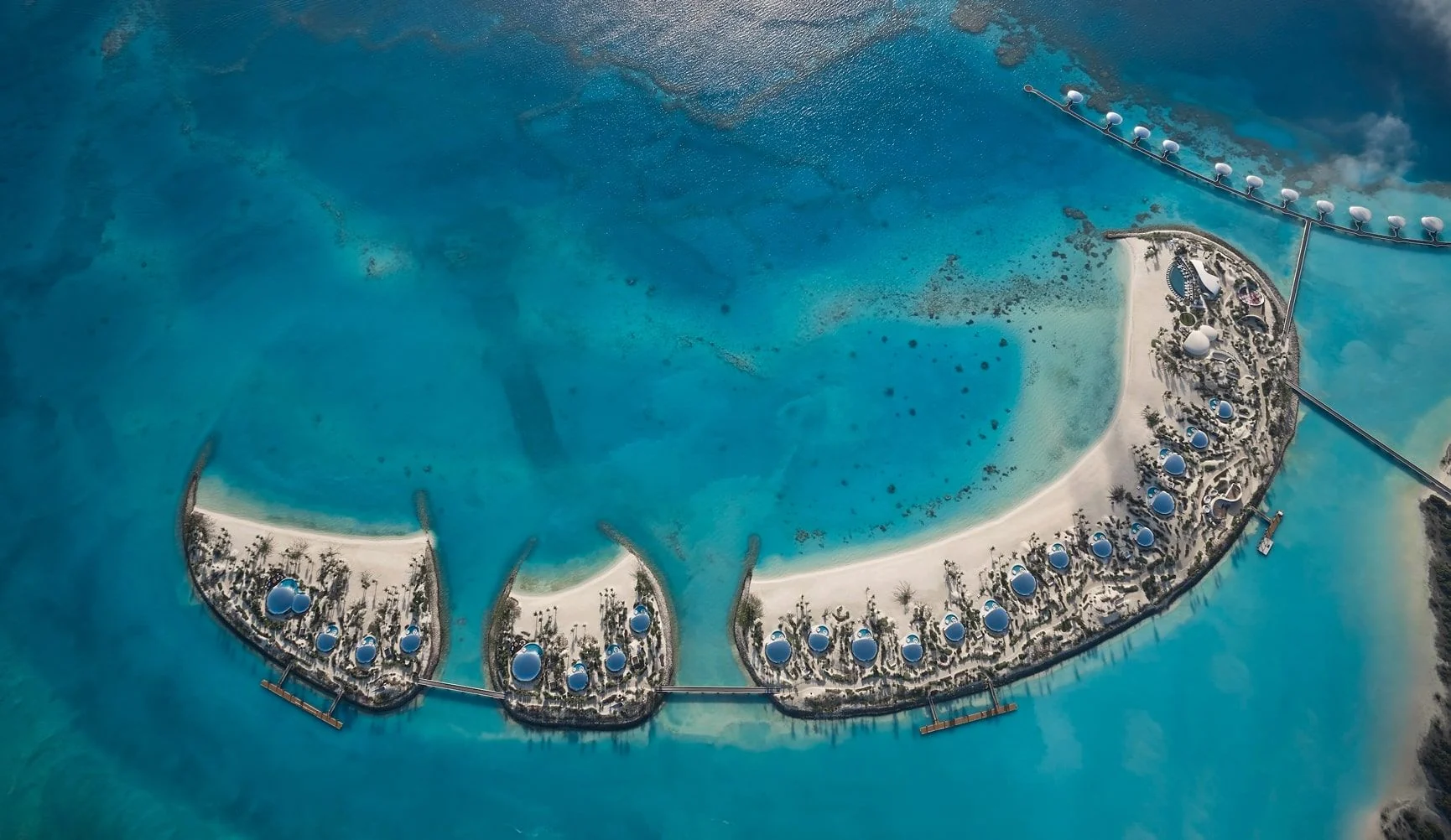 Vista aérea da ilha de Shebara