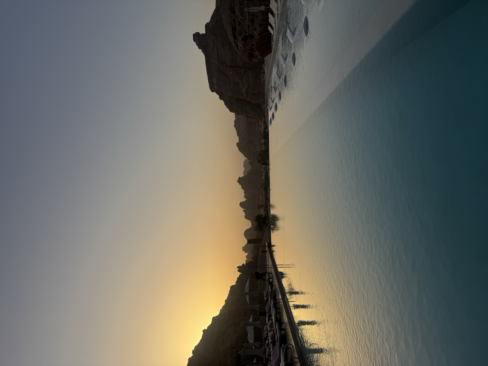 AlUla habitats pool at sunset, between the rocks